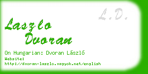 laszlo dvoran business card